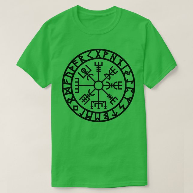 T-shirt Vegvisir Futhark Runes Navigateur Vikings Essentia (Design devant)