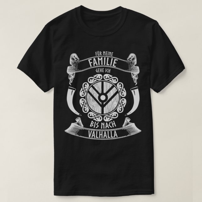 T-shirt Vegvisir Odhin Valhalla Dit Vikings (Design devant)