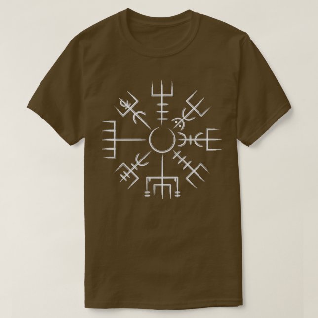 T-shirt Vegvisir Viking Compass Art Islandais Staves (Design devant)
