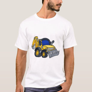 T-shirt Véhicule de bêcheur de bouteur de bande dessinée