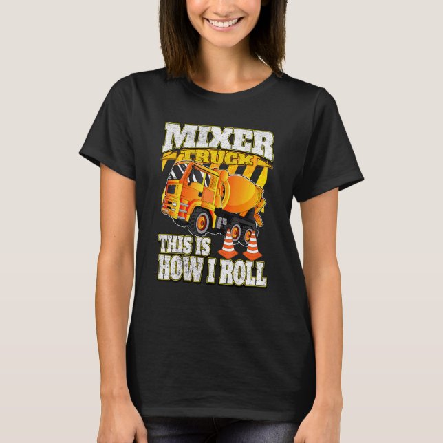 T-shirt Véhicule de construction Aime le ciment Mixer Cami (Devant)