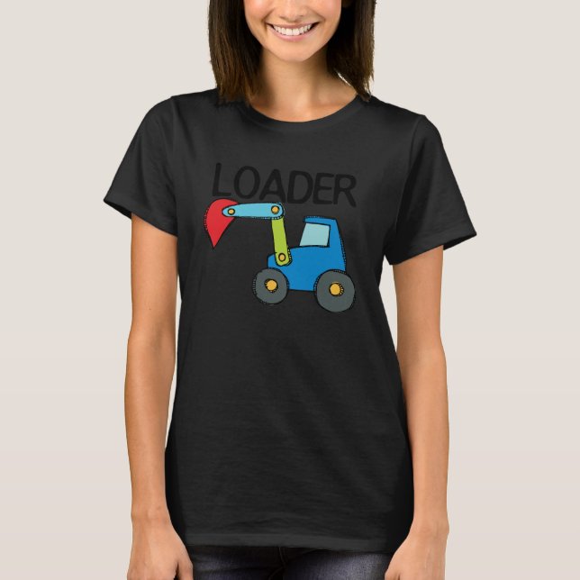T-shirt Véhicule de construction de chargeur (Devant)