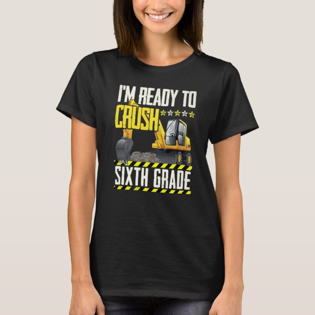 T-shirt Véhicule De Construction De Tracteur Prêt À Écrase (Devant)