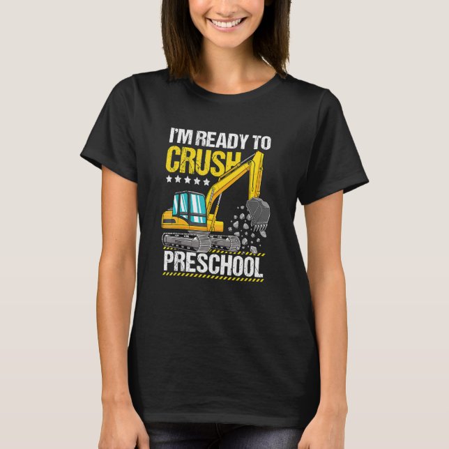 T-shirt Véhicule De Construction De Tracteur Prêt À Écrase (Devant)