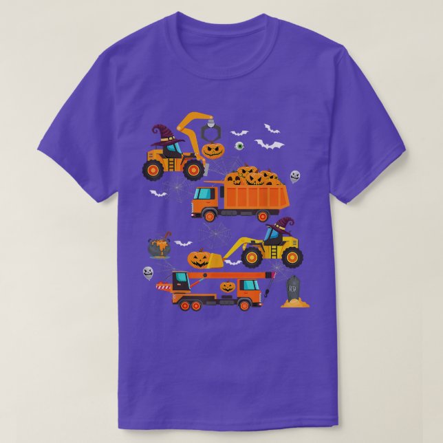 T-shirt Véhicule de construction Halloween (Design devant)