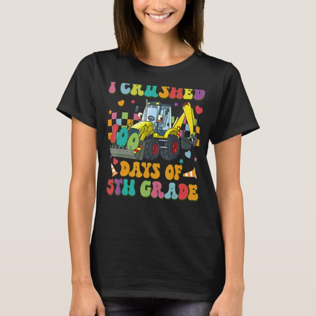 T-shirt Véhicule De Construction J'Ai Conduit 100 Jours De (Devant)