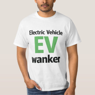 T-shirt Véhicule Électrique VE Crétin Blague Drôle Anti VE