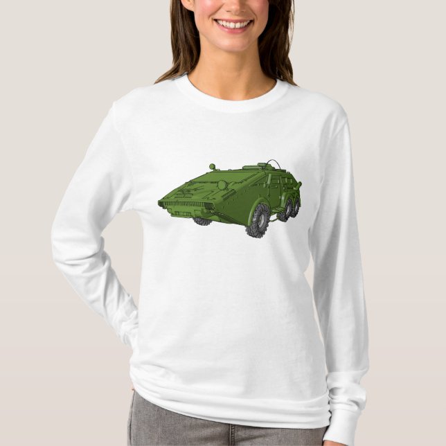 T-shirt Véhicule militaire blindé vert (Devant)