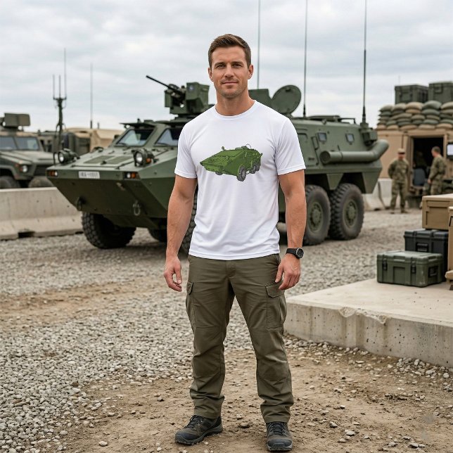 T-shirt Véhicule Militaire Blindé Vert (Créateur téléchargé)