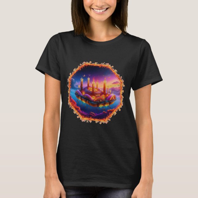 T-shirt Véhicule Spatial Alimenté par une Bougie Dans un C (Devant)