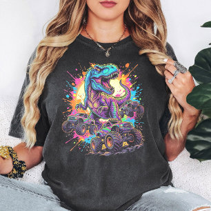 T-shirt Véhicule tout-terrain T-Rex vibrant Art éclaboussé