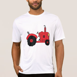 T-shirt Véhicule tracteur de ferme rouge