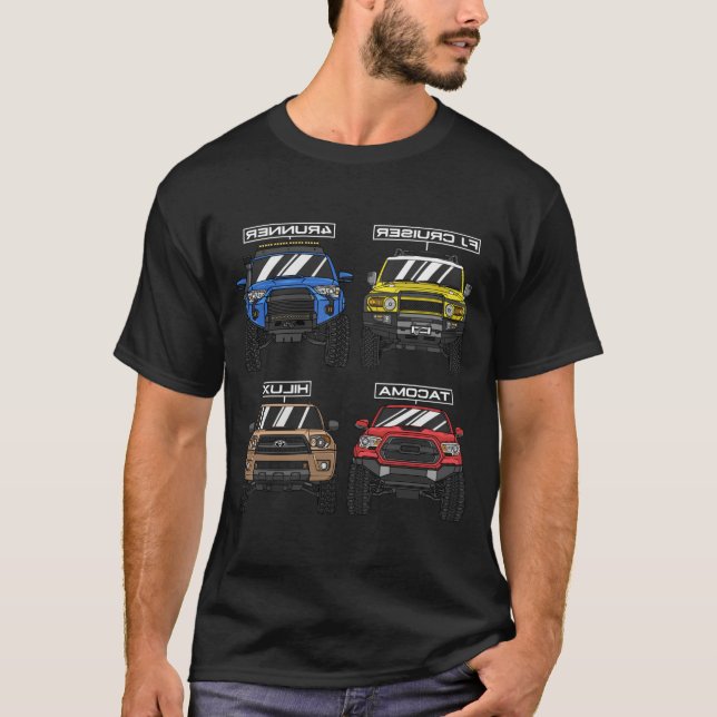 T-shirt Véhicules hors route Toyota 4x4 (Devant)