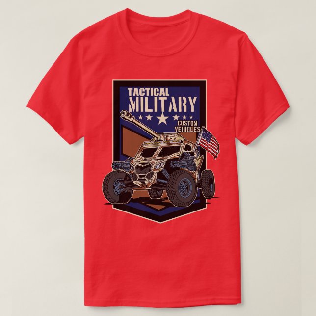 T-SHIRT VÉHICULES MILITAIRES PERSONNALISÉS (Design devant)