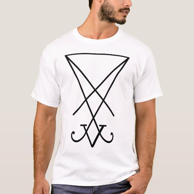 T-shirt Veille de Lucifer ("Sceau de Satan") (Devant)