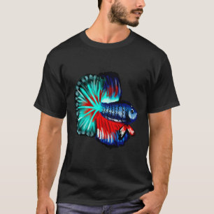 T-shirt Veiltail Betta Fish Clipart Watercolor Corals Sket