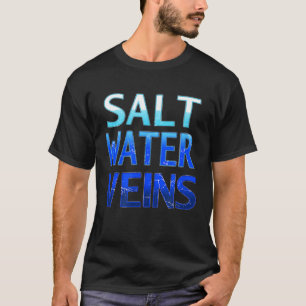 T-shirt Veines d'eau salée Océan Hommes de l'eau Surf Mer