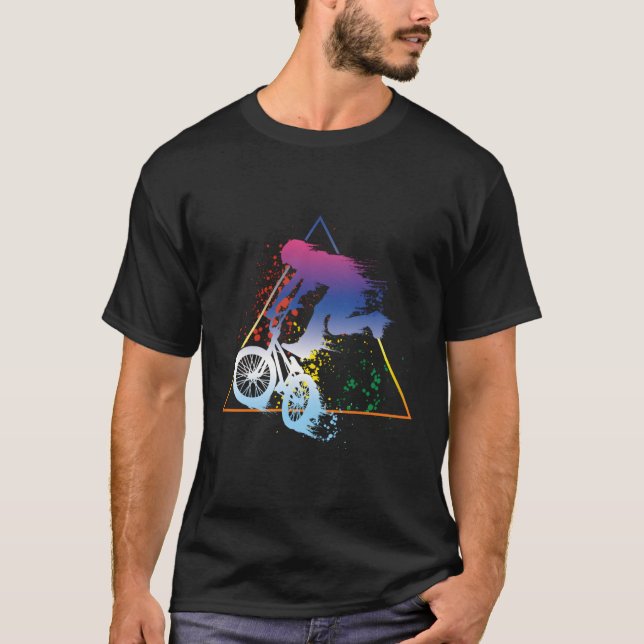 T-shirt Vélo Abstrait Vélo Mtb Bmx (Devant)