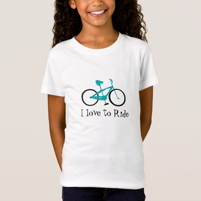 T-Shirt Vélo aqua avec citation (Devant)