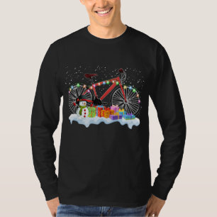 T-shirt Vélo Arbre de Noël Lumière Drôle Équipe cycliste m