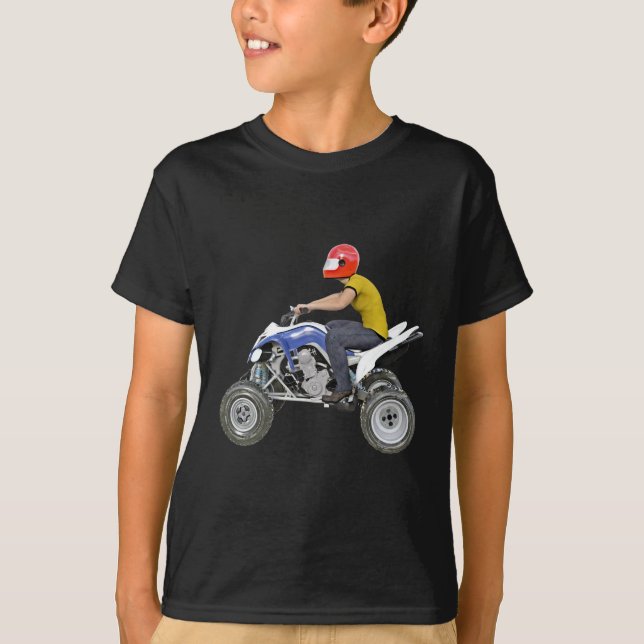 T-shirt Vélo ATV de quadruple dans l'équitation latérale (Devant)