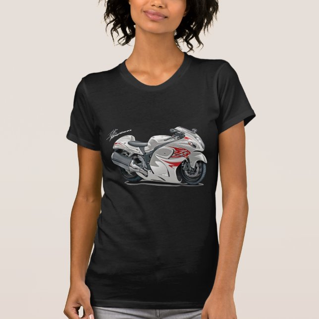 T-shirt Vélo Blanc-Rouge de Hayabusa (Devant)