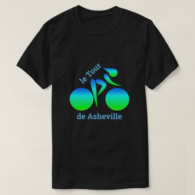 T-shirt vélo bleu vert dégradé (Design devant)