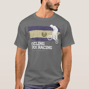T-shirt Vélo BMX Drapeau El Salvador Cyclisme Course BM