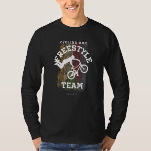 T-shirt Vélo BMX Freestyle Drapeau Comores Cyclisme Cyclis