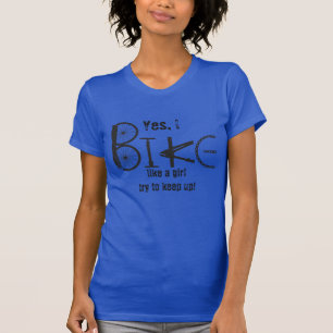 T-shirt Vélo comme une fille Drôle Citation Graffiti Pièce