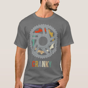 T-shirt Vélo Cranky Retro Cadeau Pour Les Amateurs De Vélo