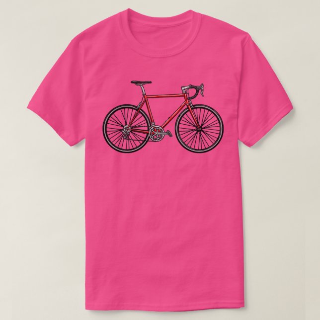 T-shirt Vélo de course avec selle (Design devant)