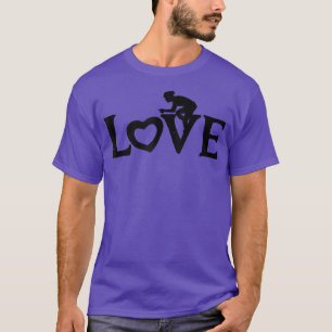 T-shirt Vélo de cyclisme d'amour de rotation Gym Workout F
