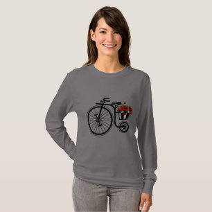 T-shirt Vélo de fleurs Vintages romantiques