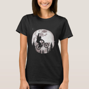 T-shirt Vélo de montagne Bigfoot avec chemise de lune drôl