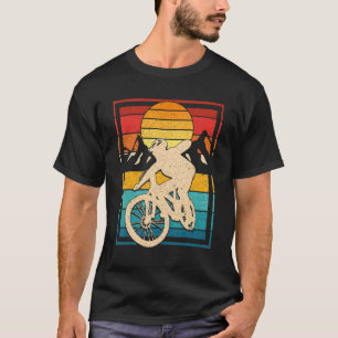 T-shirt Vélo De Montagne Hommes Femmes Rétro