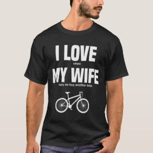 T-shirt Vélo de Montagne J'adore Quand Ma Femme Me Laisse