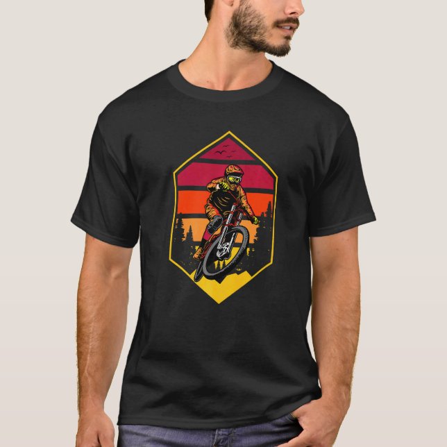 T-shirt Vélo de montagne Retro (Devant)