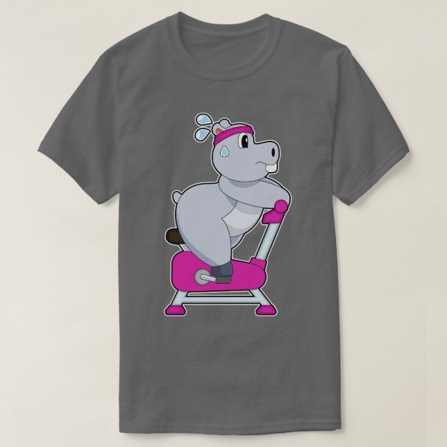 T-shirt Vélo de rotation Hippo (Design devant)
