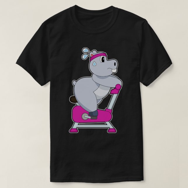T-shirt Vélo de rotation Hippo (Design devant)