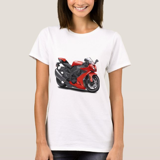 T-shirt Vélo de rouge de Ninja (Devant)
