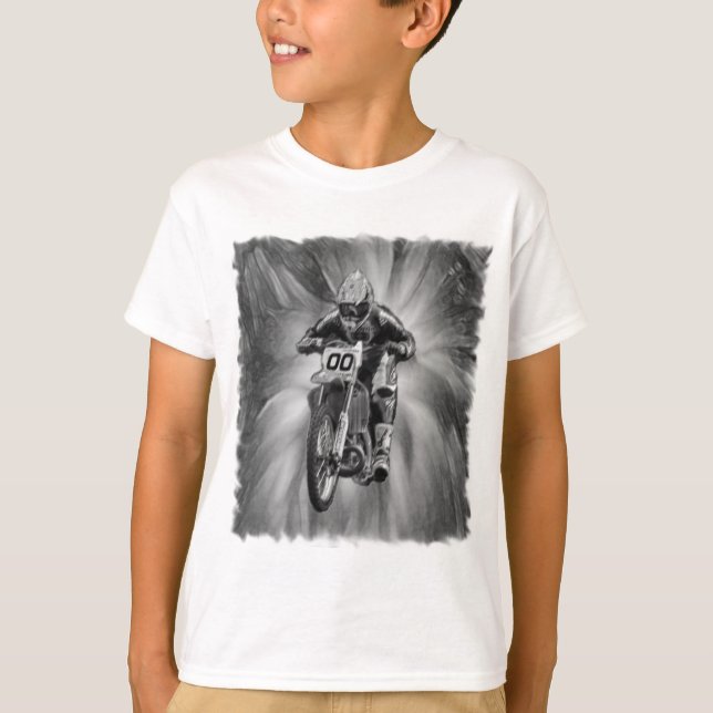 T-shirt Vélo de saleté soufflant par noir/blanc (Devant)