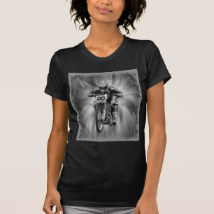 T-shirt Vélo de saleté soufflant par noir/blanc