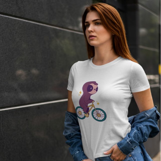 T-shirt Vélo d'équitation animal Sloth (Créateur téléchargé)