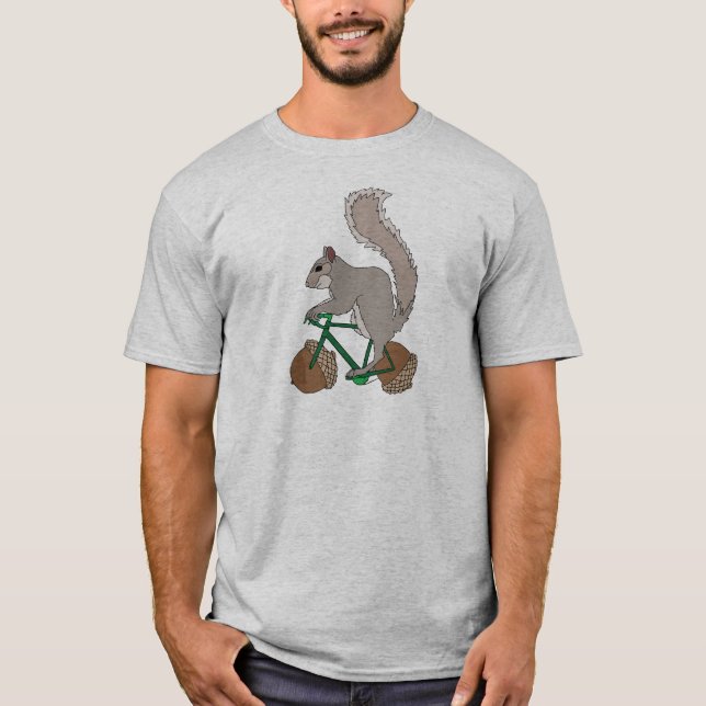 T-shirt Vélo d'équitation d'écureuil avec des roues de (Devant)