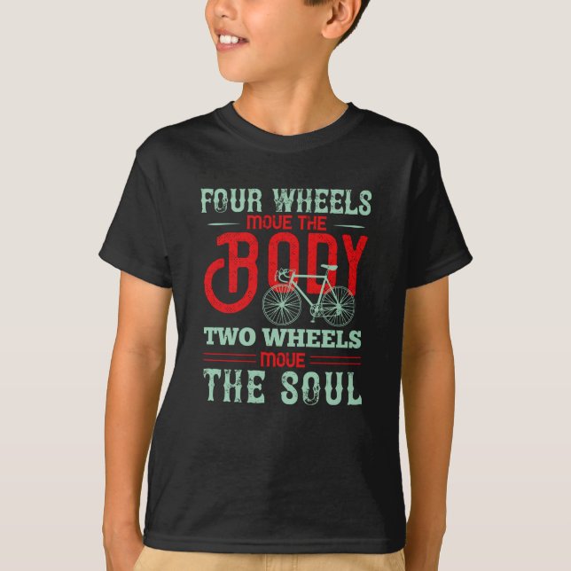 T-shirt Vélo - Deux roues déplacent l'âme (Devant)