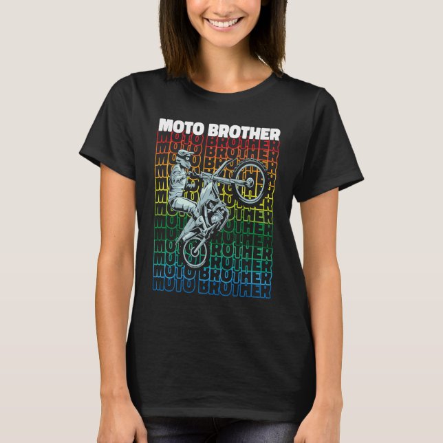 T-shirt Vélo Dirt Brother Biker Mx Motocross Moto B (Devant)