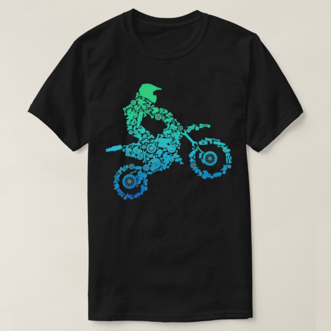T-shirt Vélo Dirt Rider Motocross Enduro Dirt Vélo Cadeau (Design devant)