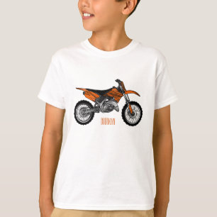 T-shirt Vélo droit hors route moto / motocross dessin anim