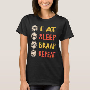 T-shirt Vélo droit Manger Sleep Braap Répéter Vélo droit f